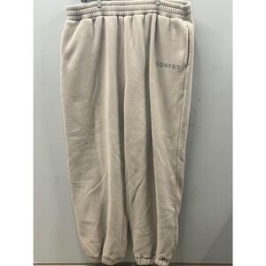 COMFRT Sweatpants Mens 3XL Tan  Elastic Waist Cuffed Fleece Joggers Warm Cozzy